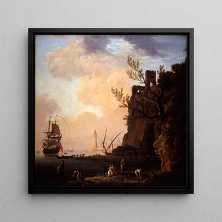 Une scène de port à l'italienne - Claude-Joseph Vernet