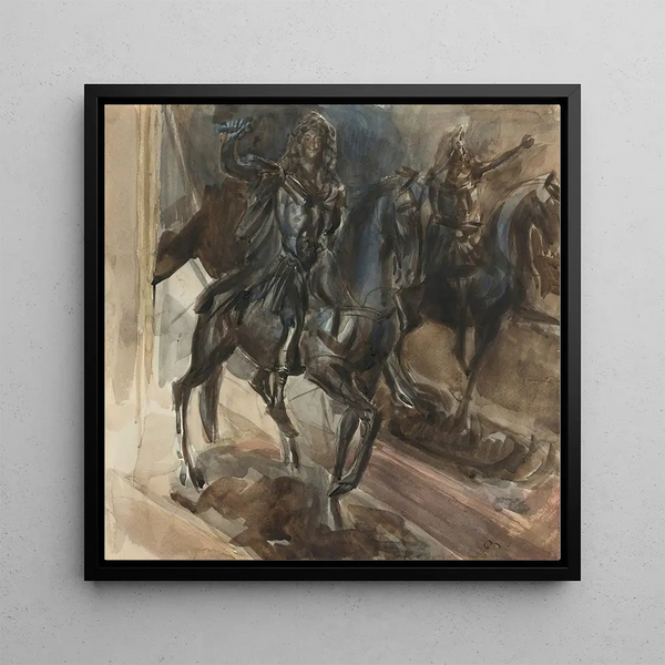 Una estatua en bronce de Luis XIV - Giovanni Boldini — presentación mural de la obra