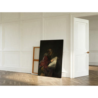 Vieille femme lisant - Rembrandt van Rijn | Reproduction Tableau Décoration murale affiche copie