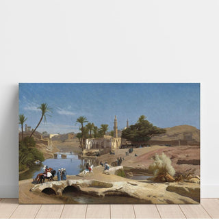 Vue de Medinet El-Fayoum - Jean-Léon Gérôme | Reproduction Tableau Décoration murale affiche copie