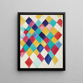 Wassily Kandinsky - Farbstudie mit Rauten.webp