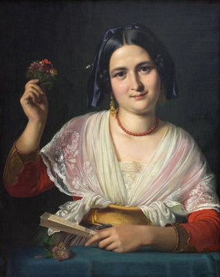Wilhelm Marstrand - A Roman Woman in Fancy Dress.webp