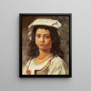 Wilhelm Marstrand - En ung italienerinde med hvidt hovedklde.webp