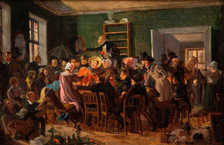 Wilhelm Marstrand - Scene from an auction.webp