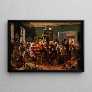 Wilhelm Marstrand - Scene from an auction.webp