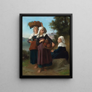 William Bouguereau - Fouesnant Girls Returning From The Market.webp