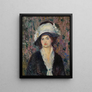 William James Glackens - Shop Lady Woman in a Feathered Hat.webp