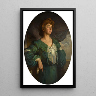 William Orpen - Portrait of Mary Lady Gerard in a Green Dress.webp