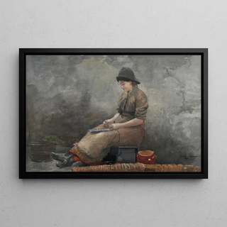 Winslow Homer - A Fishergirl Baiting Lines.webp