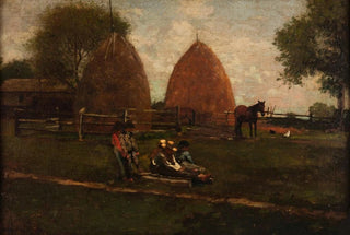 Winslow Homer - Haystacks and Children.webp
