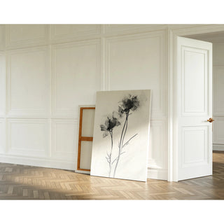 Tableau design noir et blanc - Évanescence Florale
