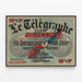 10c - The Telegraph Journal of the Morning - Special Issue with the Entire World — framed artwork on a wall