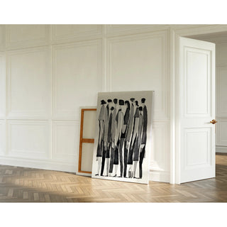 Tableau décoratif design noir et blanc - Multitude Silencieuse