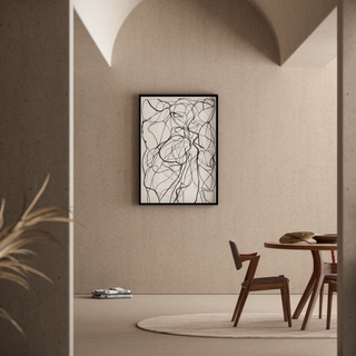Tableau décoratif noir et blanc - Enchevêtrement Sauvage