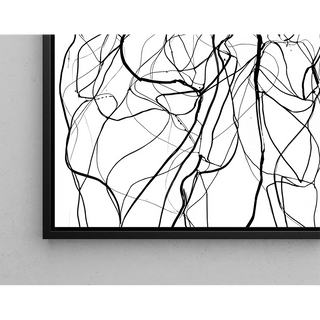 Tableau décoratif noir et blanc - Enchevêtrement Sauvage