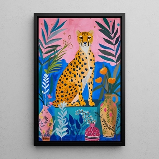 Tableau Guépard - Élégance et Couleurs Vives