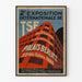 Póster antiguo de la 2a Exposición Internacional de TSF Palacio Berlitz París