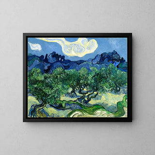Reproduction tableau | Oliviers avec les Alpilles en arrière-plan - Vincent Van Gogh | Poster - Toile - Aluminium
