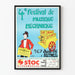 Póster vintage del 4o Festival de Música Mecánica 1996 en Rethel