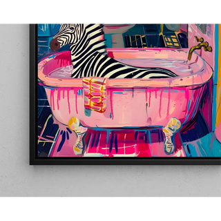 Tableau animalier - Zèbre dans la Baignoire