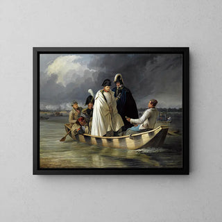 Reproduction tableau | Napoléon quittant la Lobau après la défaite à la bataille d'Aspern d'Anton von Perger | Poster - Toile - Aluminium