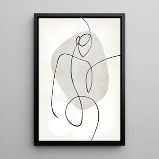 Tableau décoratif design noir et blanc - Essence féminine