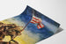 Póster de la Guerra 7a Emisión de Préstamos - Soldados estadounidenses y Bandera de EE. UU.