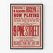 Póster vintage de teatro 9 Pine Street Nueva York