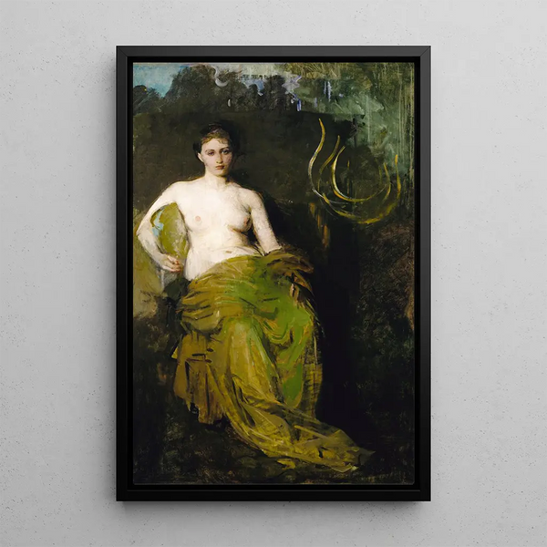 Figura semi-drapea - Abbott Handerson Thayer — cuadro enmarcado en la pared