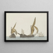 Three ships, two spronares of Scilla, and a tartane - Abraham Louis Rodolphe Ducros — framed artwork on a wall