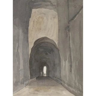 AbrahamLouisRodolphe Ducros - Ingang van grot Crypta Neapolitana of Grotta di Posillipo aan de kust van Pozzuoli.webp