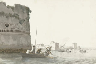 AbrahamLouisRodolphe Ducros - Mosselvissers op Mare Piccolo bij de vestingwerken van Tarente.webp