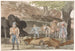 Parada en la Cueva de las Cabras en la frontera de Nemorosa y Fredda - Abraham Louis Rodolphe Ducros — vista de la obra