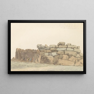 AbrahamLouisRodolphe Ducros - Panorama met monument van Fenicirs of Carthagen op eiland Gozo.webp