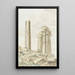 West facade painting of the Temple of Juno Lucina - Abraham Louis Rodolphe Ducros — framed artwork on a wall