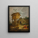 Patio de granja con palomar - Abraham Bloemaert — cuadro enmarcado en la pared
