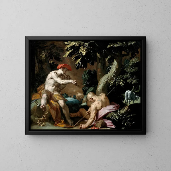 Mercure, Argus y Io - Abraham Bloemaert — cuadro enmarcado en la pared