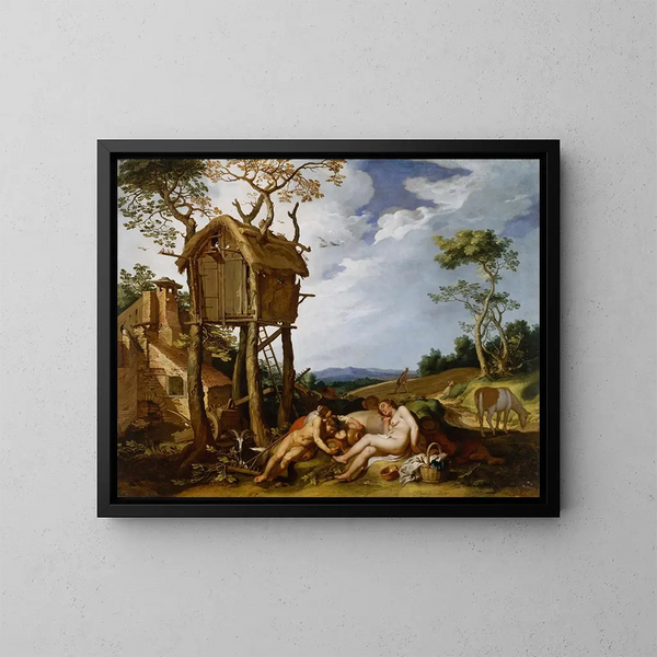 Parabole du blé et de l'ivraie - Abraham Bloemaert — cuadro enmarcado en la pared