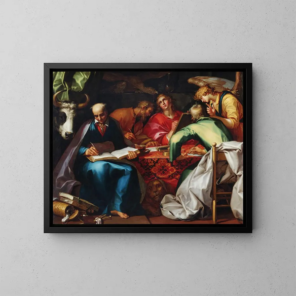Los cuatro evangelistas - Abraham Bloemaert — cuadro enmarcado en la pared