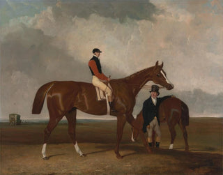 Abraham Cooper - Elis at Doncaster Ridden By John Day With His Van In The Background.webp
