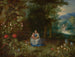 La Virgen y el Niño en un paisaje boscoso - Abraham Govaerts — vista de la obra