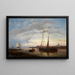 Fishermen at Sunset - Abraham Hulk — framed artwork on a wall