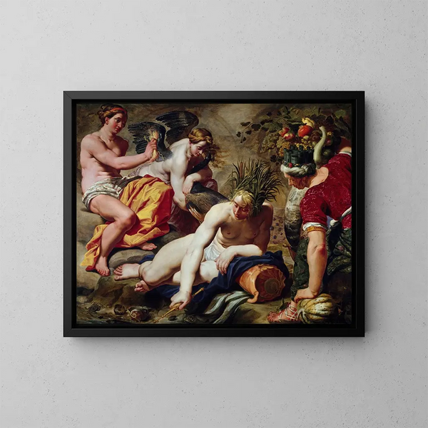 Los Cuatro Elementos - Abraham Janssens — cuadro enmarcado en la pared