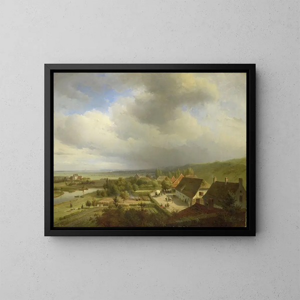 Paisaje ondulado cerca de Wageningen - Abraham Johannes Couwenberg — cuadro enmarcado en la pared