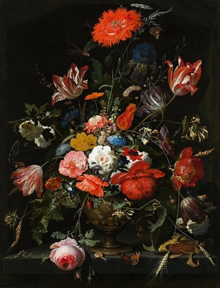 Abraham Mignon - Flowers in a Metal Vase.webp