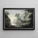 Ancient Tomb Ruins in a River Landscape - Abraham Rademaker — framed artwork on a wall