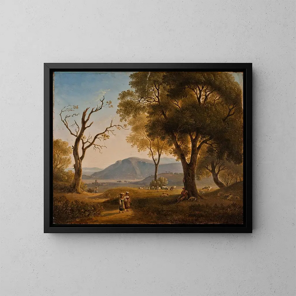 Paisaje italiano - Abraham Teerlink — cuadro enmarcado en la pared