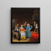 Un interior con una elegante compañía jugando a las cartas - Abraham van Dijck — cuadro enmarcado en la pared