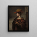 Saskia van Uylenburgh, the artist Rembrandt's wife - Abraham van Dijck — framed artwork on a wall