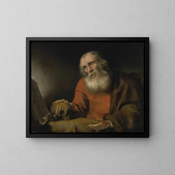San Jerónimo - Abraham van Dijck — cuadro enmarcado en la pared